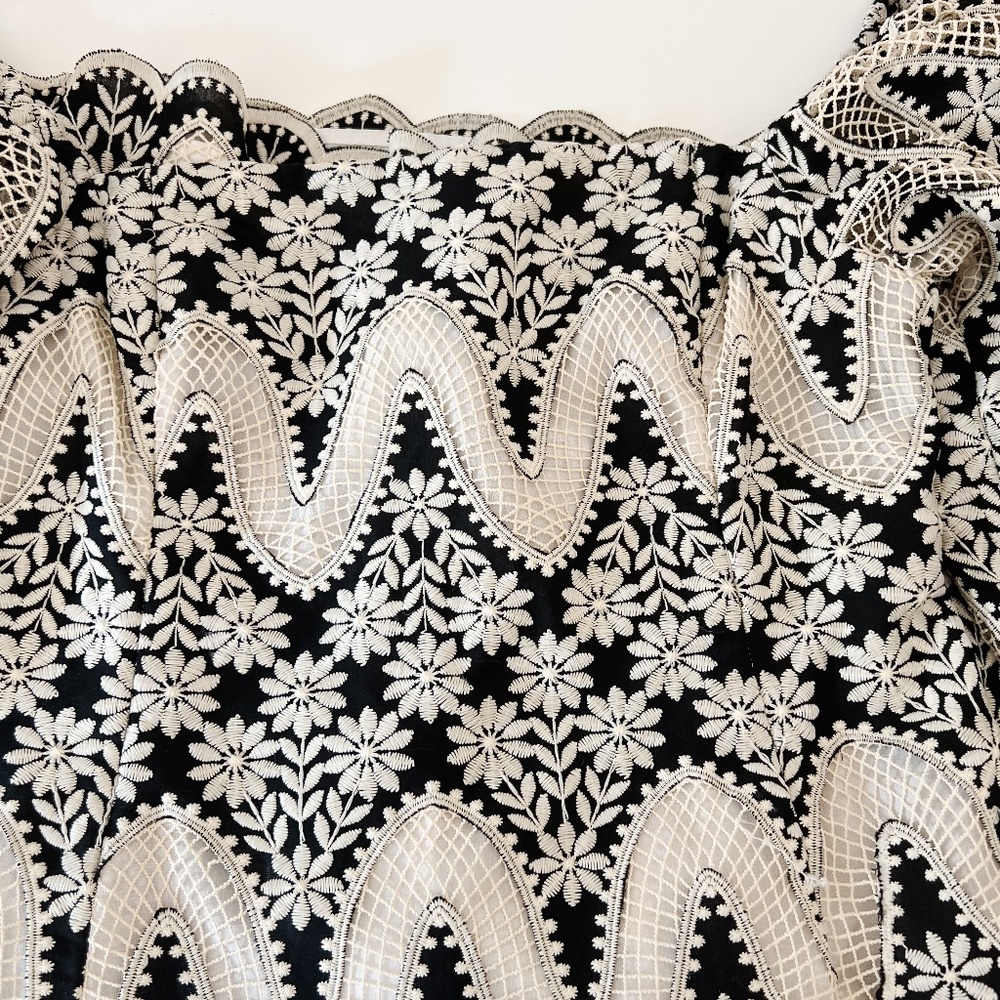 Cara Cara Montauk Scallop Eyelet Mini Dress, Size Small - Picture 10 of 11